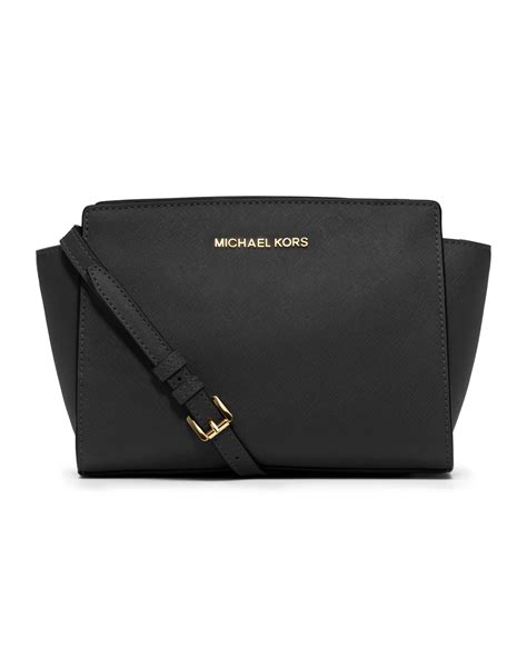 michael kors selma small black crossbody bag|Michael Kors selma medium black.